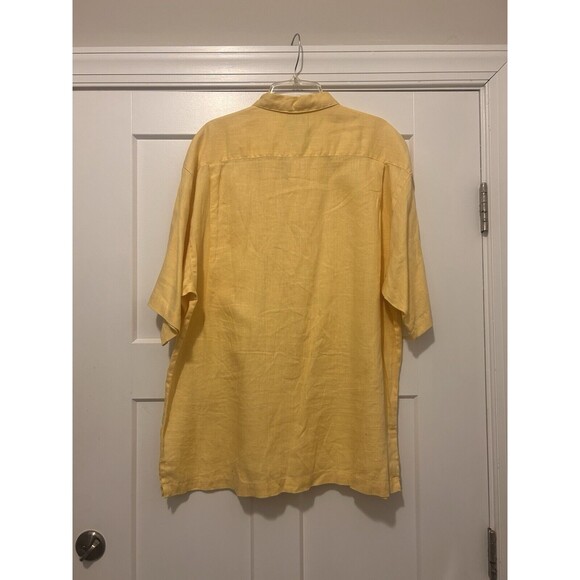 Tommy Bahama Shirt Men's Size Large Short Sleeve Button Down 100% Linen Pocket - Picture 4 of 4